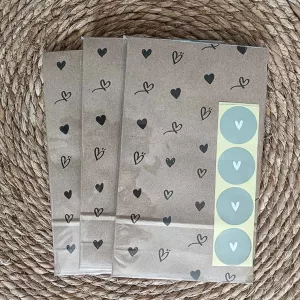 Cadeauzakjes heart mintgroen