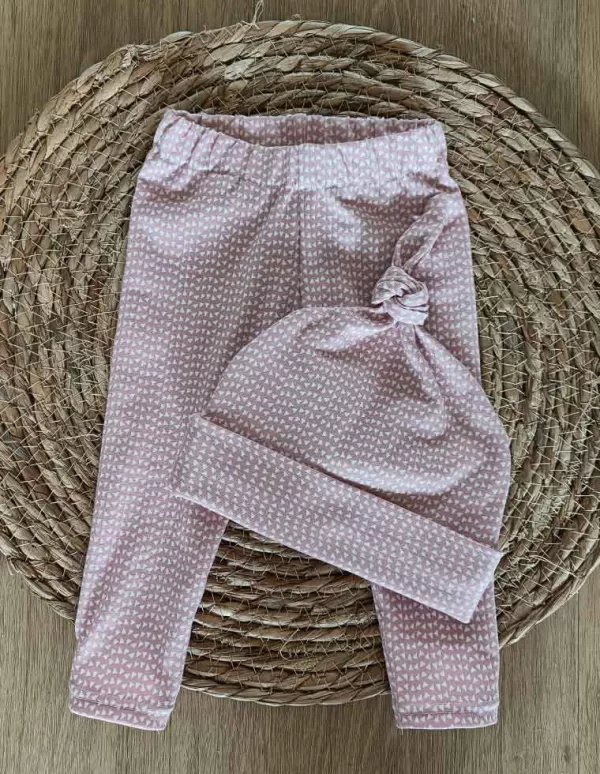 Legging driehoekjes roze