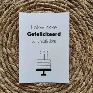 Wenskaart - Lokwinske gefeliciteerd