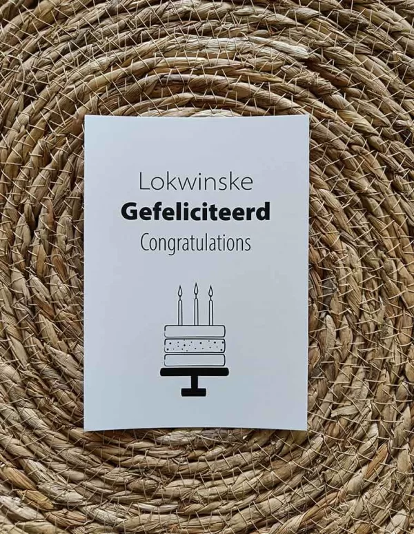 Wenskaart - Lokwinske gefeliciteerd