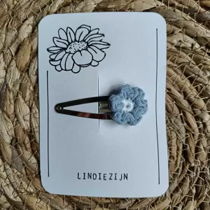 Haarspeldje daisy blauw