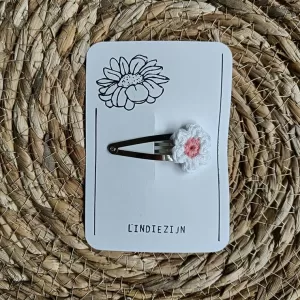 Haarspeldje Daisy roze wit