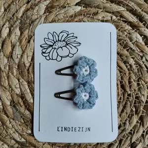 Haarspeldjes daisy blauw