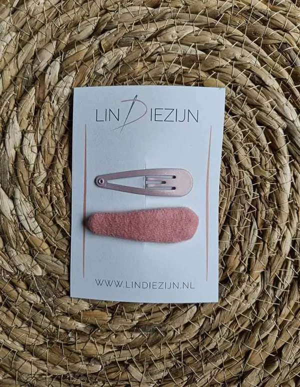 Haarspeldjes winter roze lila