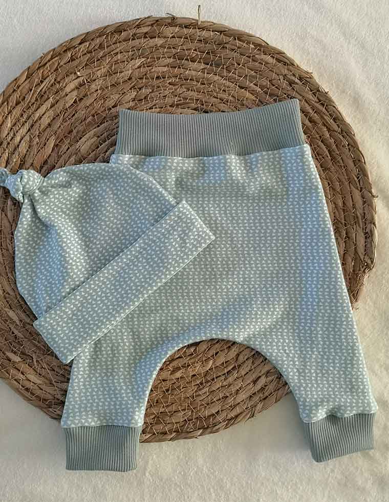 Harembroekje driehoekjes mintgroen