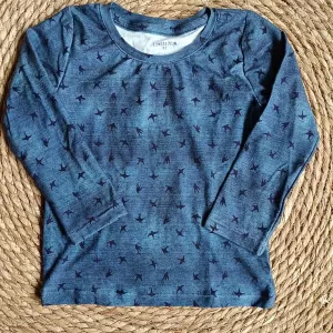 Trui vogels blauw