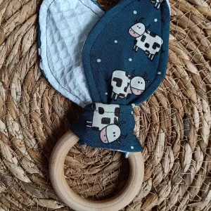 Bijtring koe blauw
