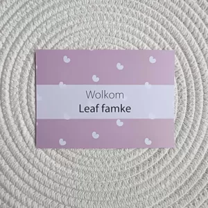Kaart wolkom famke